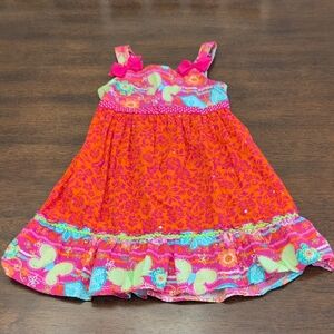 Little Girls Sun Dress With Tie In Back 🧡